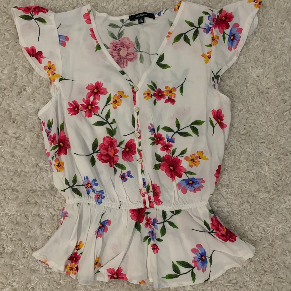 Floral peplum blouse